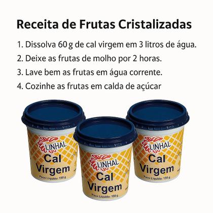 Imagem de Kit 3 Cal Virgem Linhal 150g