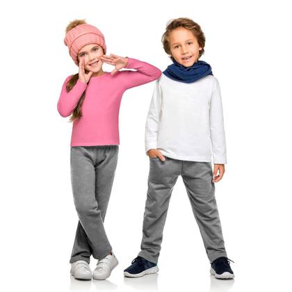 Imagem de Kit 3 Calça De Moletom Infantil Flanelada em Algodão Elian