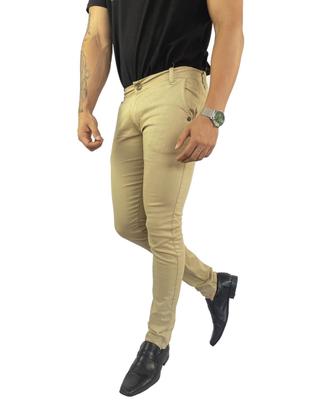 Imagem de Kit 3 Calça Jeans Masculina Alfaiataria Sarja Slim Skinny Social Premium Fino Fit