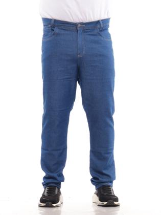 Imagem de Kit 3 Calça Jeans Masculina Plus Size Básica do 50 ao 56 Calça Plus Size