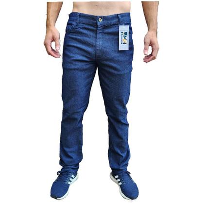 Imagem de Kit 3 Calça Jeans Masculina Tradicional Para Trabalho Reta Serviço com Elastano Uniforme