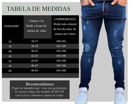 Imagem de Kit 3 Calça Jeans Sarja Masculina Skinny Slim com Elastano