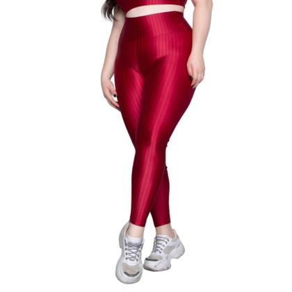 Imagem de KIT 3 Calça Legging Plus Size New Zig 3D WLS Modas Poliamida Cós Alto Academia Moda Fitness