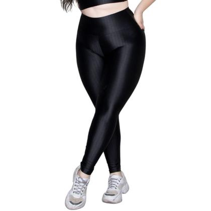 Imagem de KIT 3 Calça Legging Plus Size New Zig 3D WLS Modas Poliamida Cós Alto Academia Moda Fitness