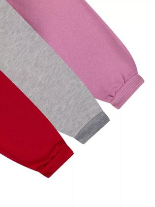 Imagem de Kit 3 Calça Moletom Infantil Menina Peluciada Feminino Bebe com Punho em Ribana bebê menina