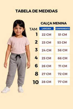 Imagem de Kit 3 Calça Moletom Infantil Menina Peluciada Feminino com Punho em Ribana menina