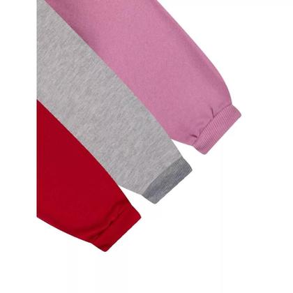 Imagem de Kit 3 Calça Moletom Infantil Menina Peluciada Feminino com Punho em Ribana menina