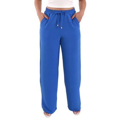 Imagem de Kit 3 Calça Pantalona Feminina Cintura Alta Tendência Larga  Altíssima Qualidade