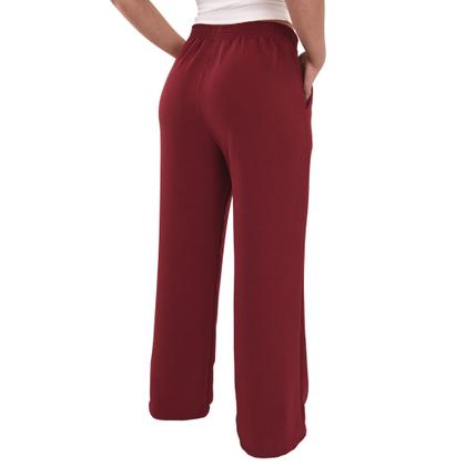 Imagem de Kit 3 Calça Pantalona Feminina Cintura Alta Tendência Larga  Altíssima Qualidade