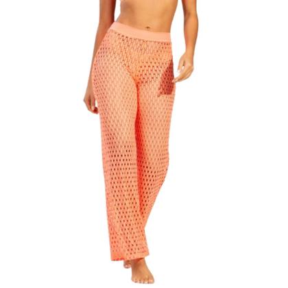 Imagem de KIT 3 Calça Saída de Praia Básica WLS Modas Tricot Flare Cintura Alta Verão Confortavel Moda Praia