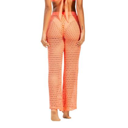 Imagem de KIT 3 Calça Saída de Praia Básica WLS Modas Tricot Flare Cintura Alta Verão Confortavel Moda Praia