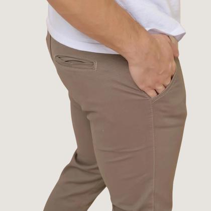 Imagem de Kit 3 Calça Sarja Masculina Calca Masculino C/lycra Elastano