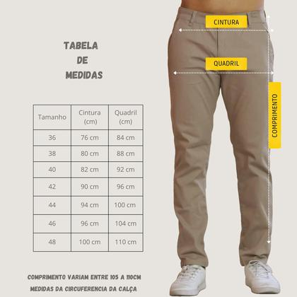 Imagem de Kit 3 Calça Sarja Masculina Calca Masculino C/lycra Elastano