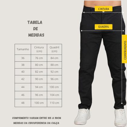 Imagem de Kit 3 Calça Sarja Masculina Calca Masculino C/lycra Elastano