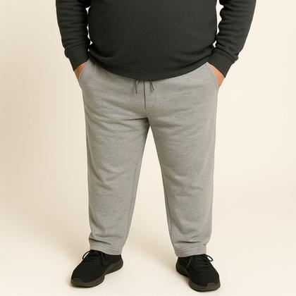 Imagem de Kit 3 Calças de moletom masculina flanelada 3 bolsos algodão M ao Plus Size