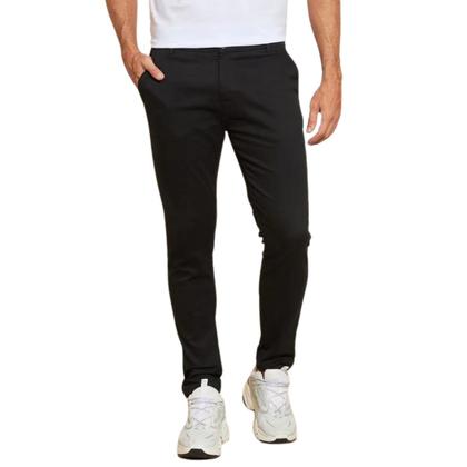 Imagem de Kit 3 Calças de Sarja Chino Com Bolso Traseiro Embutido Alfaiataria