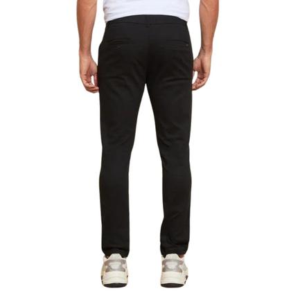 Imagem de Kit 3 Calças de Sarja Chino Com Bolso Traseiro Embutido Alfaiataria