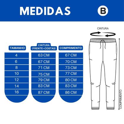Imagem de Kit 3 Calças Infantil Jogger Helanca Elástico na Barra 424