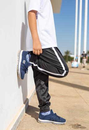 Imagem de Kit 3 Calças Infantil Jogger Helanca Elástico na Barra 424