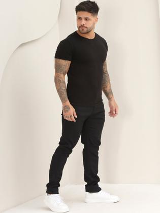 Imagem de Kit 3 Calças Jeans Lisa Masculina Skinny Básica Com Lycra A- 130/133/151