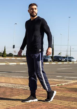 Imagem de Kit 3 Calças Jogger Treino  Academia Tecido Tacte Elástico na Barra  417