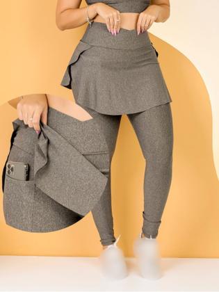 Imagem de Kit 3 Calças Legging Saia Com Bolso Moda Evangélica Fitness Treino Caminhada Academia Suplex The Start