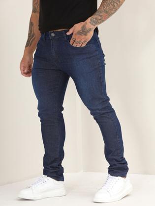 Imagem de Kit 3 Calças Masculina Jeans Skinny Lisa Básica Com Elastano A-130/140/151