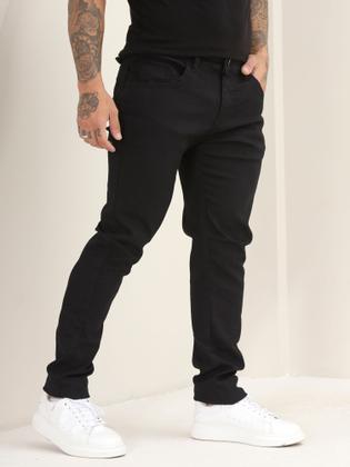 Imagem de Kit 3 Calças Masculina Jeans Skinny Lisa Básica Com Elastano A-130/140/151