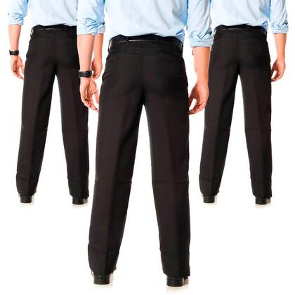 Imagem de Kit 3 Calças Social Masculina Tradicional Oxford