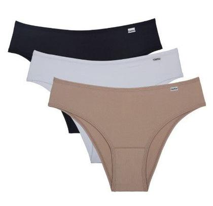 Imagem de Kit 3 calçinha biquini DelRio Microfibra Antibacteriano confortavel e lindas 51509