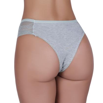 Imagem de Kit 3 Calcinha de Algodao Renda Listrada - c2 KIT 3 CALCINHA LIVÍA