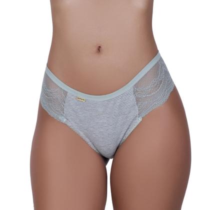 Imagem de Kit 3 Calcinha de Algodao Renda Listrada - c2 KIT 3 CALCINHA LIVÍA