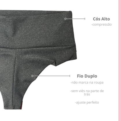 Imagem de Kit 3 calcinha fitness fio duplo cós alto viére lingerie fit