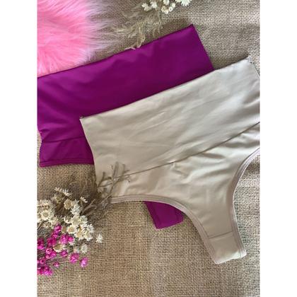 Imagem de KIT 3 Calcinha Pós Parto Calça Cinta Modeladora Cintura Alta Compressão Reforçada Maternidade