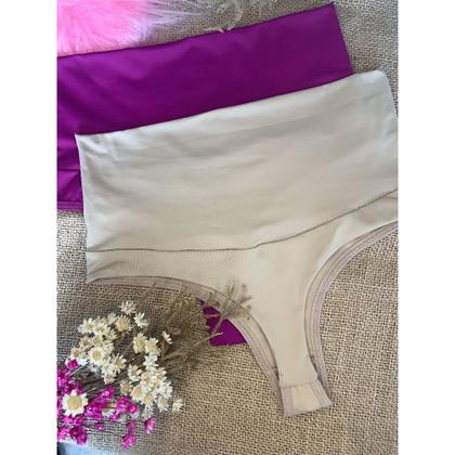 Imagem de KIT 3 Calcinha Pós Parto Calça Cinta Modeladora Cintura Alta Compressão Reforçada Maternidade