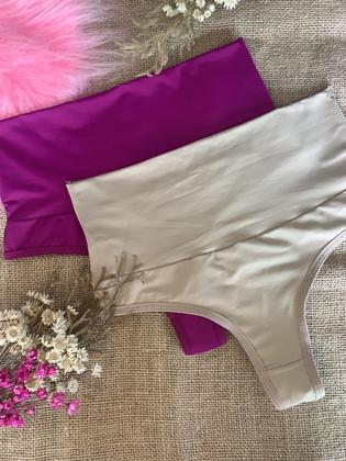 Imagem de KIT 3 Calcinha Pós Parto Calça Cinta Modeladora Cintura Alta Compressão Reforçada Virginia Atacado