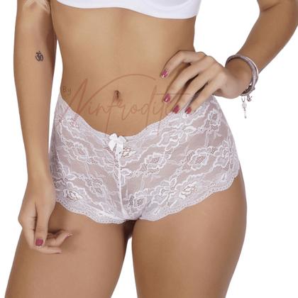 Imagem de Kit 3 Calcinha Renda Calecon Short Sexy Não Marca Na Roupa