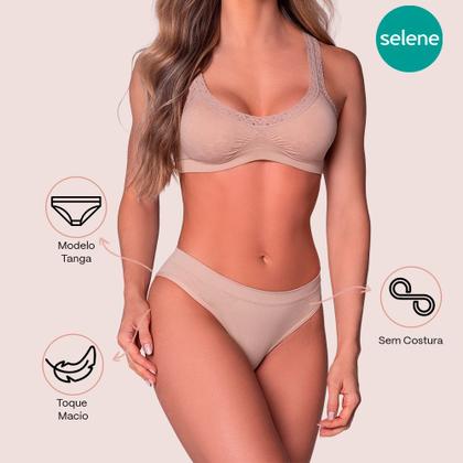 Imagem de Kit 3 Calcinha Tanga Modeladora Sem Costura Selene