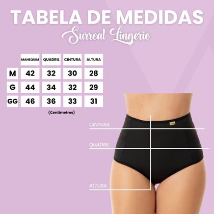 Imagem de Kit 3 Calcinhas Cinta Confortável Modeladora Feminina Elástico Lateral Ajuste Perfeito Aperta Barriga PósParto
