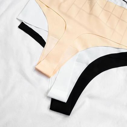 Imagem de Kit 3 Calcinhas Fio Dental Sem Costura Cós Alto Duplo Compressão Corte a Laser Cintura Alta