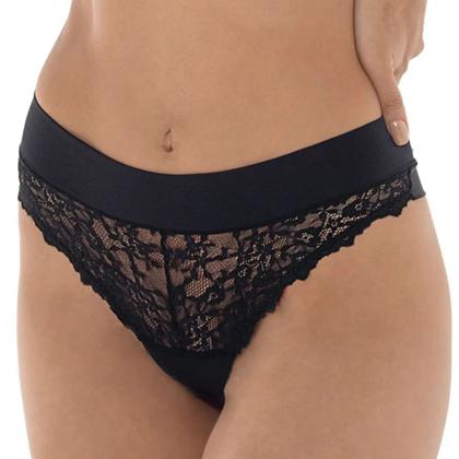 Imagem de Kit 3 Calcinhas Fio Dental Vanille DeMillus Renda Cós Duplo