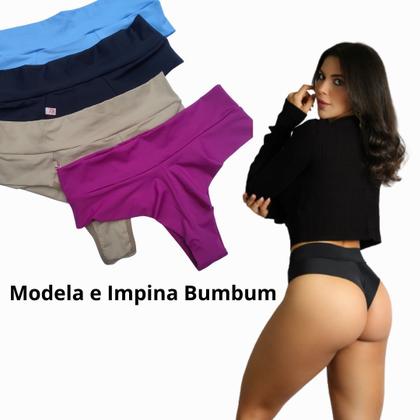 Imagem de Kit 3 Calcinhas Fio Duplo Cós Alto Fio Largo para Conforto Extra