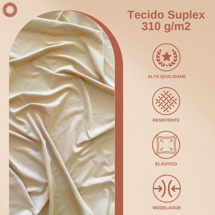 Imagem de Kit 3 Calcinhas Fio Duplo Feminina Cós Alto Modeladora Bege