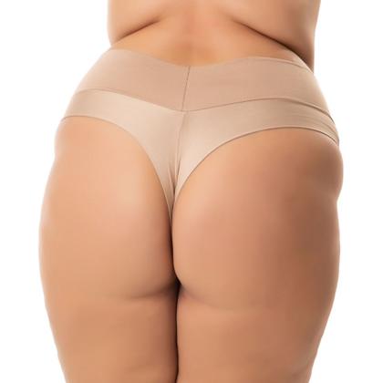 Imagem de Kit 3 Calcinhas Plus Size Cós Alto Fio Duplo.