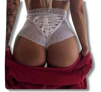 Imagem de Kit 3 Calcinhas Renda Luxo Com Fita 