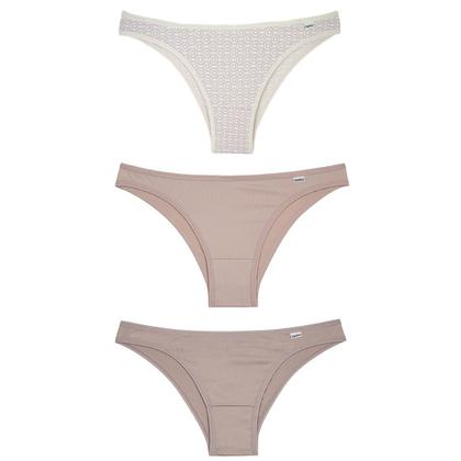 Imagem de Kit 3 calcinhas tanga microfibra Del Rio 52509