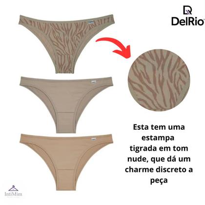 Imagem de Kit 3 calcinhas tanga microfibra Del Rio 52509