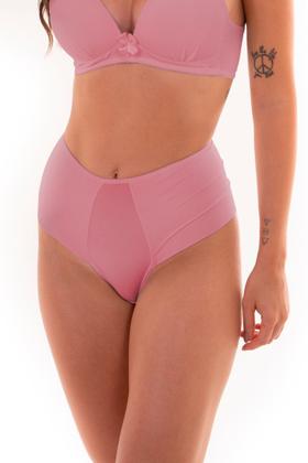 Imagem de Kit 3 Calcinhas Tradicional Lateral Larga Branco, Rosê e Base
