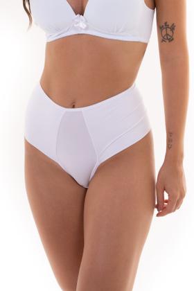 Imagem de Kit 3 Calcinhas Tradicional Lateral Larga Branco, Rosê e Base