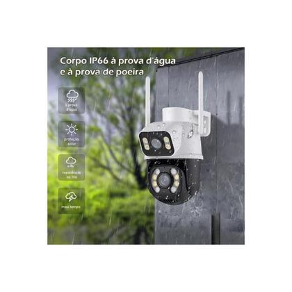 Imagem de Kit 3 Câmera Importada Wi-fi Smart Lente Dupla Externa Cartão de Memória 64gb